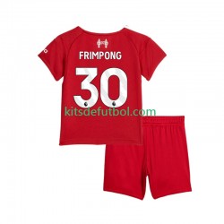 Equipación completa Niño Liverpool Jeremie Frimpong 30 Camiseta de local 2025-2026 Manga Corta
