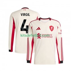 Liverpool Virgil van Dijk 4 Hombre Camiseta de visitante 2025-2026 Manga Larga