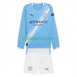 Equipación completa Niño Manchester City Camiseta de local 2025-2026 Manga Larga