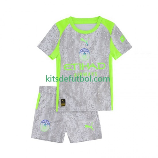 Equipación completa Niño Manchester City Camiseta alternativa 2025-2026 Manga Corta