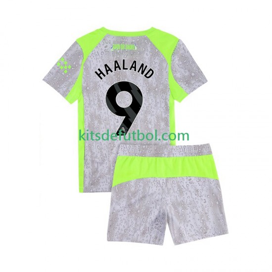 Equipación completa Niño Manchester City Erling Haaland 9 Hombre Camiseta alternativa 2025-2026 Manga Corta