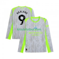 Manchester City Erling Haaland 9 Hombre Camiseta alternativa 2025-2026 Manga Larga