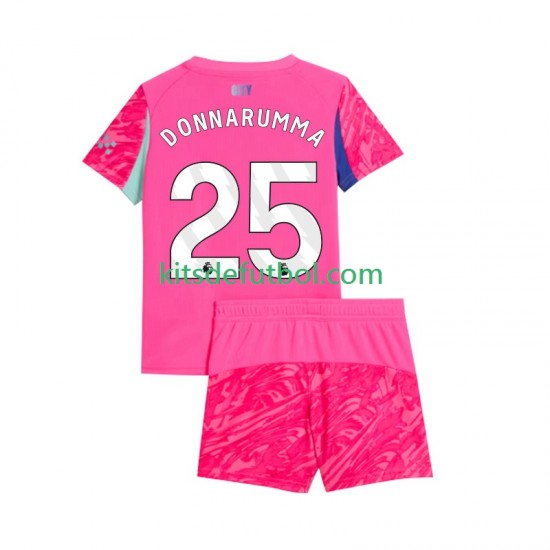 Equipación completa Niño Manchester City Portero Gianluigi Donnarumma 25 Camiseta de visitante 2025-2026 Manga Corta