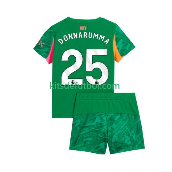 Equipación completa Niño Manchester City Portero Gianluigi Donnarumma 25 Camiseta de local 2025-2026 Manga Corta