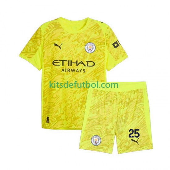 Equipación completa Niño Manchester City Portero Gianluigi Donnarumma 25 Camiseta alternativa 2025-2026 Manga Corta