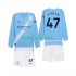 Equipación completa Niño Manchester City Phil Foden 47 Camiseta de local 2025-2026 Manga Larga
