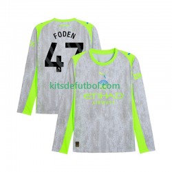 Manchester City Phil Foden 47 Hombre Camiseta alternativa 2025-2026 Manga Larga