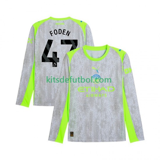 Manchester City Phil Foden 47 Hombre Camiseta alternativa 2025-2026 Manga Larga