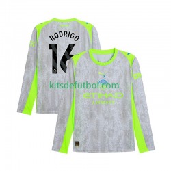 Manchester City Rodrigo Hernandez 16 Hombre Camiseta alternativa 2025-2026 Manga Larga