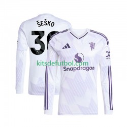 Manchester United Benjamin Sesko 30 Hombre Camiseta de visitante 2025-2026 Manga Larga