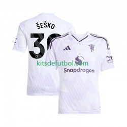 Manchester United Benjamin Sesko 30 Hombre Camiseta de visitante 2025-2026 Manga Corta