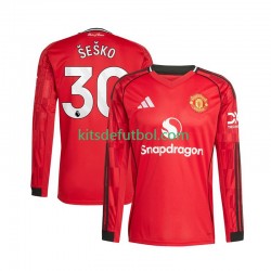 Manchester United Benjamin Sesko 30 Hombre Camiseta de local 2025-2026 Manga Larga