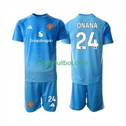 Equipación completa Niño Manchester United Portero Andre Onana 24 Camiseta de local 2025-2026 Manga Corta