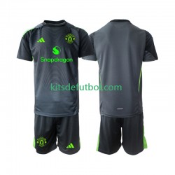 Equipación completa Niño Manchester United Portero Camiseta de visitante 2025-2026 Manga Corta