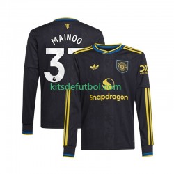 Manchester United Kobbie Mainoo 37 Hombre Camiseta alternativa 2025-2026 Manga Larga