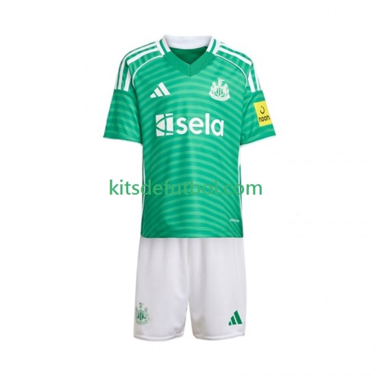Equipación completa Niño Newcastle United Camiseta de visitante 2025-2026 Manga Corta