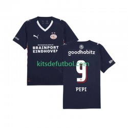 PSV Eindhoven Ricardo Pepi 9 Hombre Camiseta de visitante 2025-2026 Manga Corta