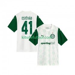 Palmeiras Estevao 41 Hombre Camiseta de visitante 2025-2026 Manga Corta