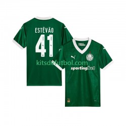 Palmeiras Estevao 41 Hombre Camiseta de local 2025-2026 Manga Corta