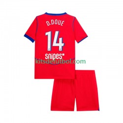 Equipación completa Niño Paris Saint-Germain Desire Doue 14 Camiseta alternativa 2025-2026 Manga Corta