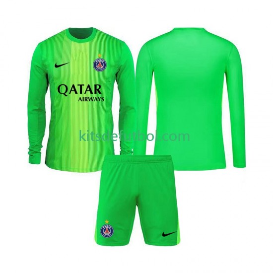 Equipación completa Niño Paris Saint-Germain Portero Camiseta de visitante 2025-2026 Manga Larga
