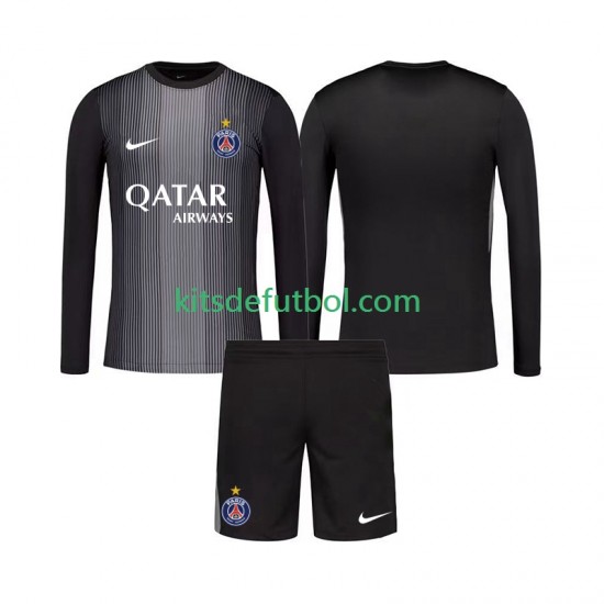 Equipación completa Niño Paris Saint-Germain Portero Camiseta de local 2025-2026 Manga Larga