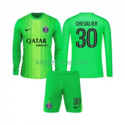 Equipación completa Niño Paris Saint-Germain Portero Lucas Chevalier 30 Camiseta de visitante 2025-2026 Manga Larga