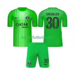 Equipación completa Niño Paris Saint-Germain Portero Lucas Chevalier 30 Camiseta de visitante 2025-2026 Manga Corta