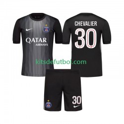 Equipación completa Niño Paris Saint-Germain Portero Lucas Chevalier 30 Camiseta de local 2025-2026 Manga Corta