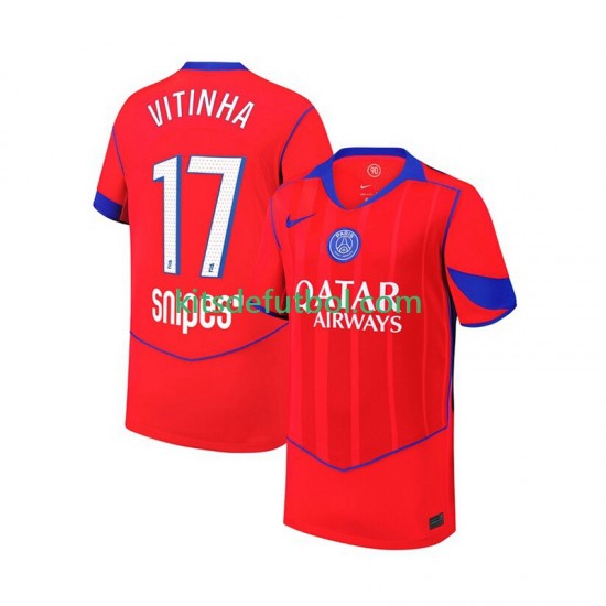 Equipación completa Niño Paris Saint-Germain Khvicha Kvaratskhelia 7 Camiseta alternativa 2025-2026 Manga Corta
