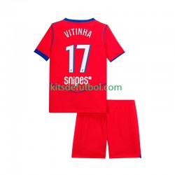 Equipación completa Niño Paris Saint-Germain Vitinha 17 Camiseta alternativa 2025-2026 Manga Corta