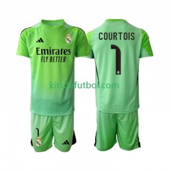 Equipación completa Niño Real Madrid Thibaut Courtois 1 Camiseta de visitante 2025-2026 Manga Corta
