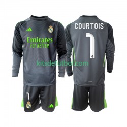 Equipación completa Niño Real Madrid Thibaut Courtois 1 Camiseta alternativa 2025-2026 Manga Larga