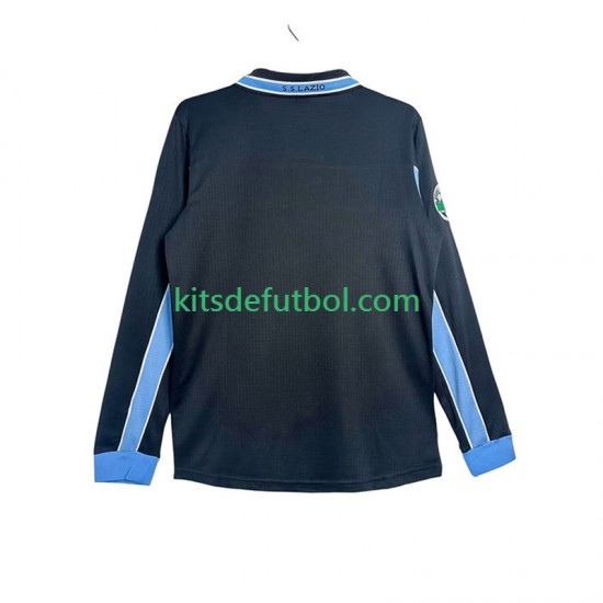 SS Lazio Retro 1998 1999 Hombre Camiseta de visitante Manga Larga