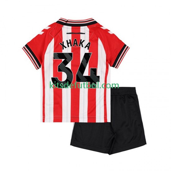 Equipación completa Niño Sunderland Granit Xhaka 34 Camiseta de local 2025-2026 Manga Corta