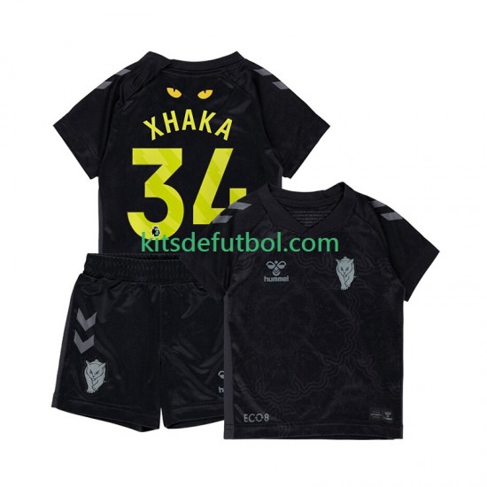 Equipación completa Niño Sunderland Granit Xhaka 34 Camiseta alternativa 2025-2026 Manga Corta