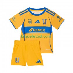 Equipación completa Niño Tigres UANL Camiseta de local 2025-2026 Manga Corta