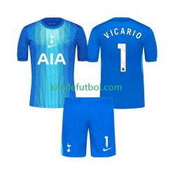 Equipación completa Niño Tottenham Hotspur Portero Guglielmo Vicario 1 Camiseta de visitante 2025-2026 Manga Corta