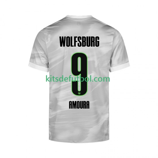 VfL Wolfsburg Mohamed Amoura 9 Hombre Camiseta de visitante 2025-2026 Manga Corta