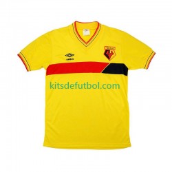 Watford Retro 1985 Hombre Camiseta de local Manga Corta