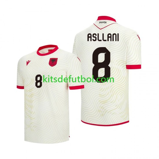 World Cup 2026 Albania Kristjan Asllani 8 Hombre Camiseta de visitante Manga Corta