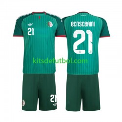 Equipación completa Niño Argelia Ramy Bensebaini 21 2026 Camiseta de visitante Manga Corta