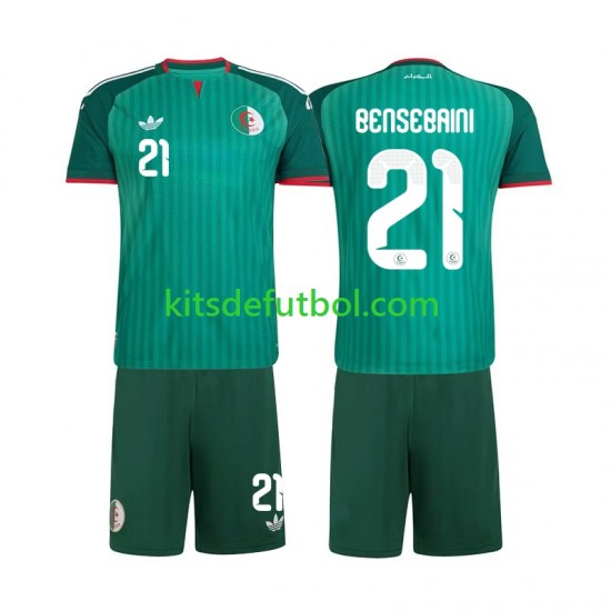 Equipación completa Niño Argelia Ramy Bensebaini 21 2026 Camiseta de visitante Manga Corta