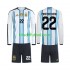 Equipación completa Niño World Cup 2026 Argentina Franco Mastantuono 22 Camiseta de local Manga Larga