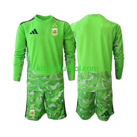 Equipación completa Niño World Cup 2026 Argentina Portero Camiseta alternativa Manga Larga