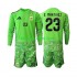 Equipación completa Niño World Cup 2026 Argentina Portero Emiliano Martinez 23 Camiseta alternativa Manga Larga