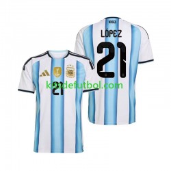 World Cup 2026 Argentina Jose Manuel Lopez 21 Hombre Camiseta de local Manga Corta