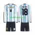 Equipación completa Niño World Cup 2026 Argentina Nico Paz 18 Camiseta de local Manga Larga