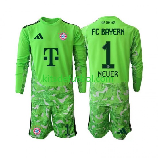 Equipación completa Niño Bayern de Múnich Portero Manuel Neuer 1 Camiseta de local 2026-2027 Manga Larga