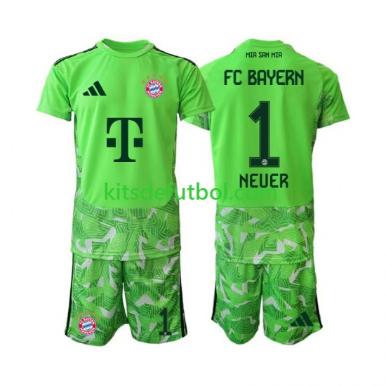 Equipación completa Niño Bayern de Múnich Portero Manuel Neuer 1 Camiseta de local 2026-2027 Manga Corta